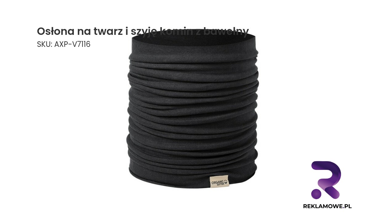 Osłona na twarz i szyję komin z bawełny