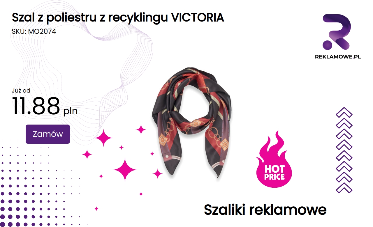 Szal z poliestru z recyklingu marki VICTORIA