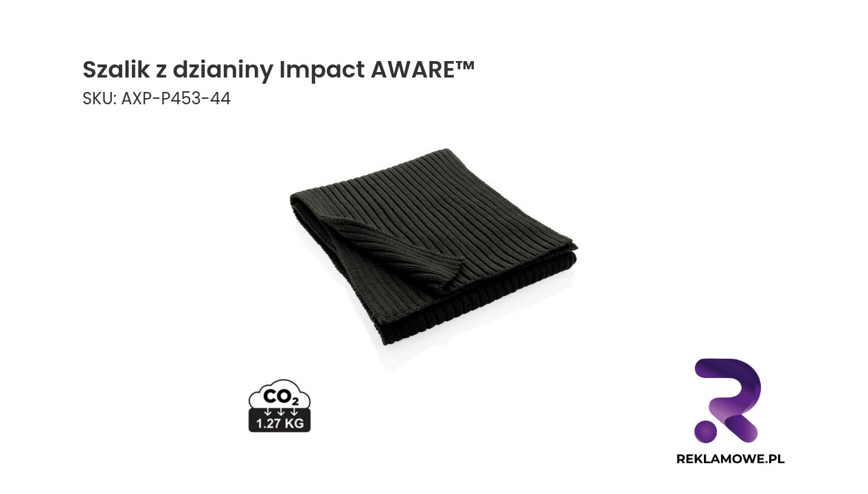 Szalik z dzianiny Impact AWARE w kolorze szarym