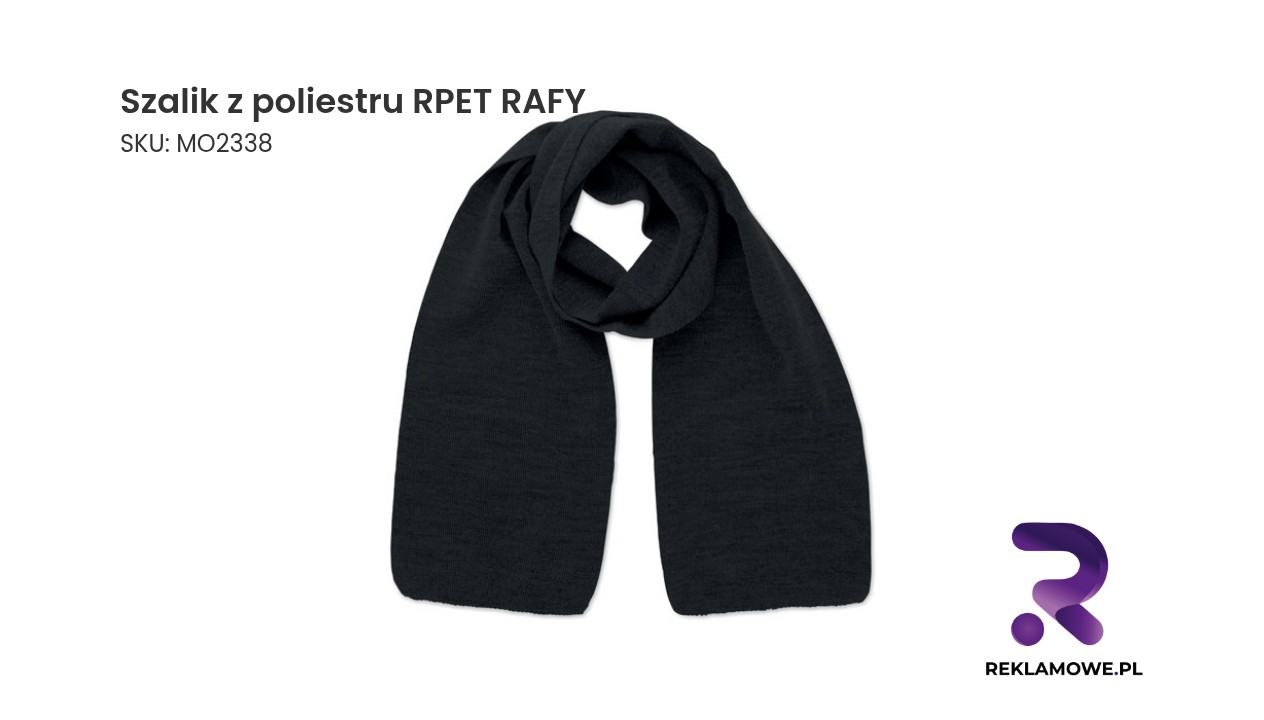 Szalik z poliestru RPET RAFY w sylwetce modela