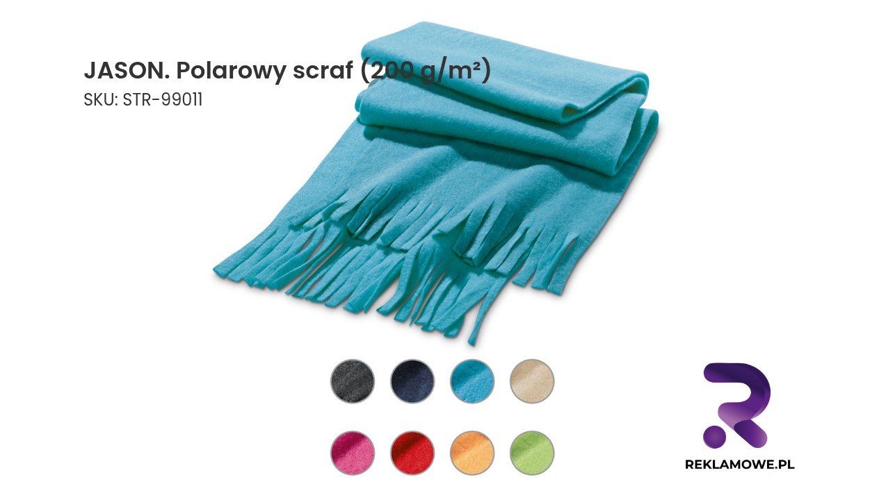 JASON. Polarowy scraf (200 g/m²) JASON polarowy szalik o gramaturze 200 g/m²