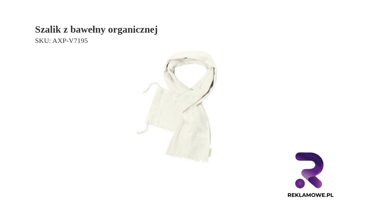 Szalik z bawełny organicznej Szalik z bawełny organicznej w naturalnym kolorze